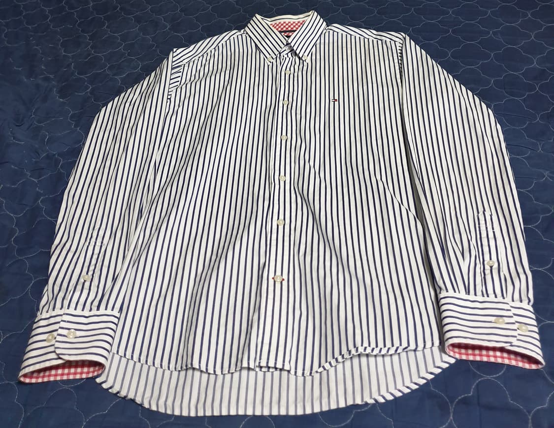 타미힐피거 스몰로고 스트라이프 셔츠 (M) 상품이미지1