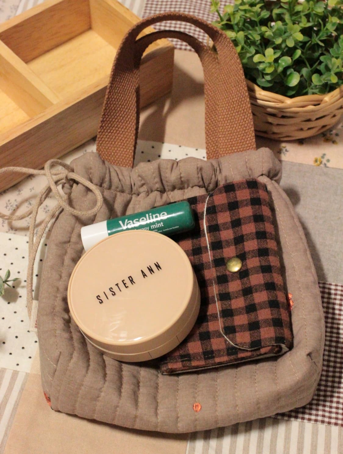 핸드메이드 누빔 손잡이 파우치 상품이미지8