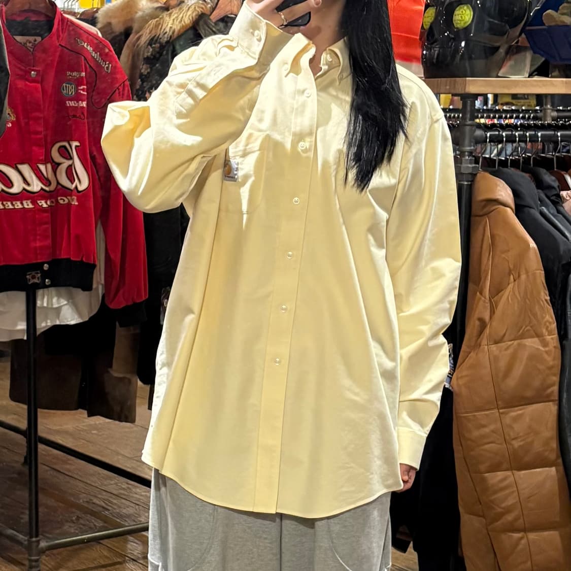 [HI] Carhartt 칼하트 긴팔 셔츠 라이트얠로우 상품이미지2