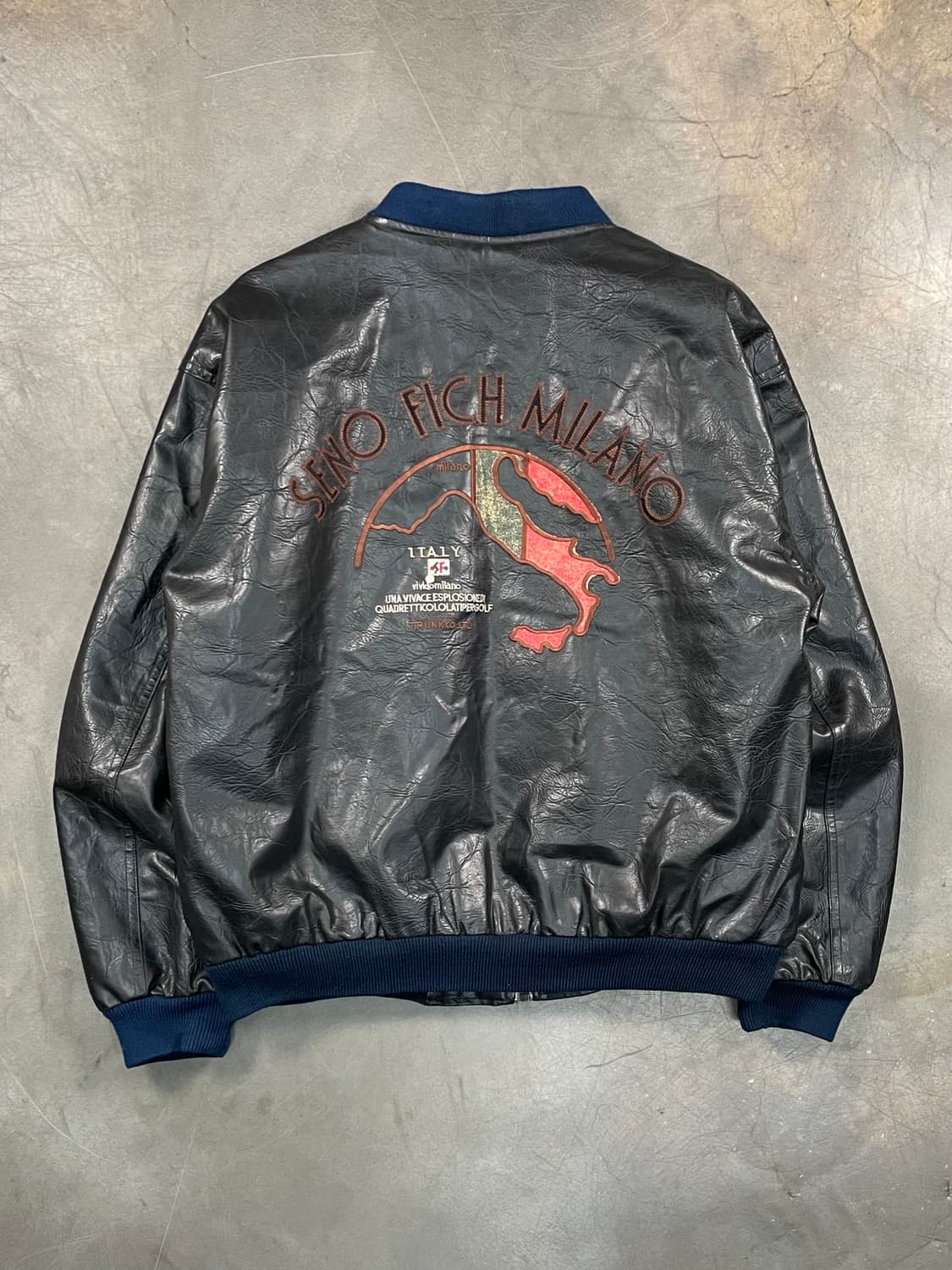 빈티지 레더 봄버 자켓 상품이미지1