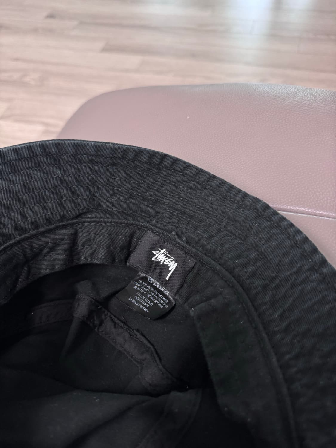 스투시 스탁로고 버킷햇 블랙 상품이미지4