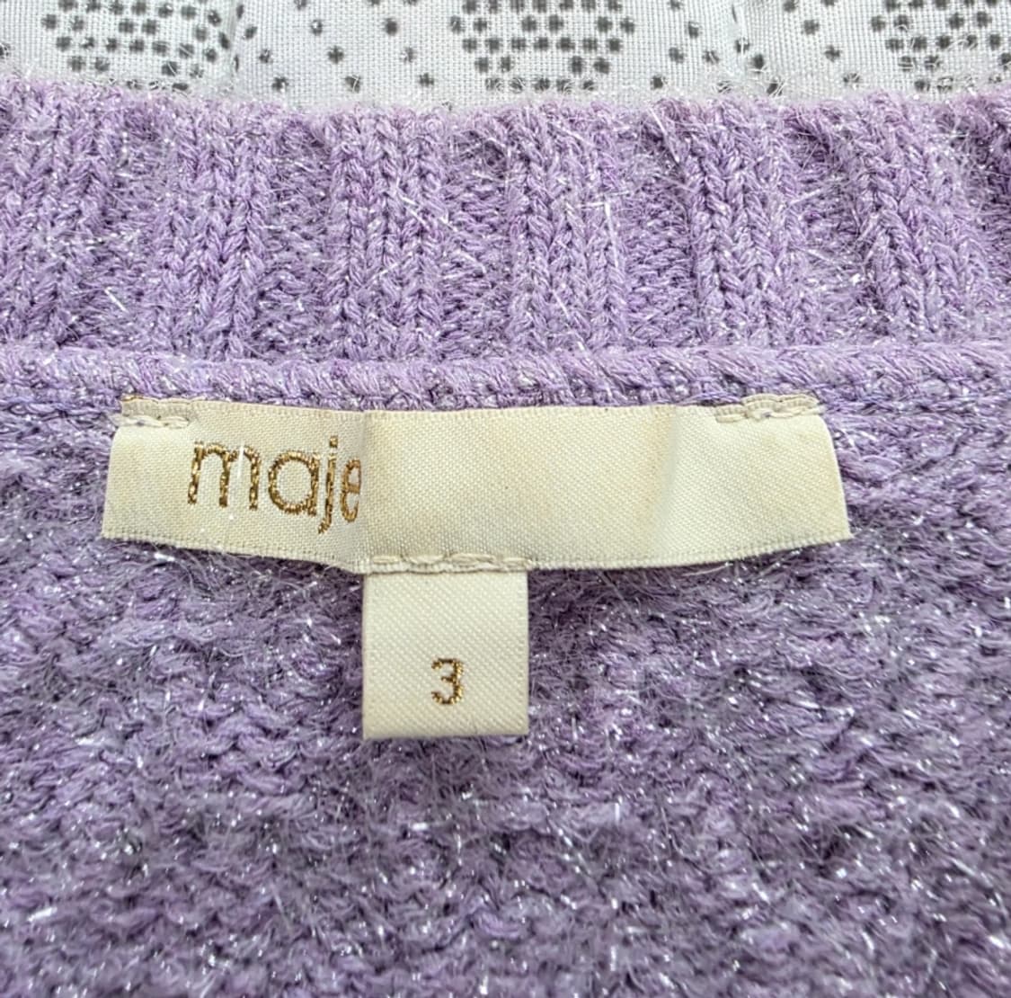 마쥬 보석 단추 가디건 퍼플 ~55 상품이미지7