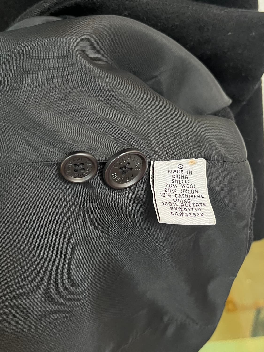 Armani Exchange 가죽벨트 블랙 롱 코트 S 상품이미지6