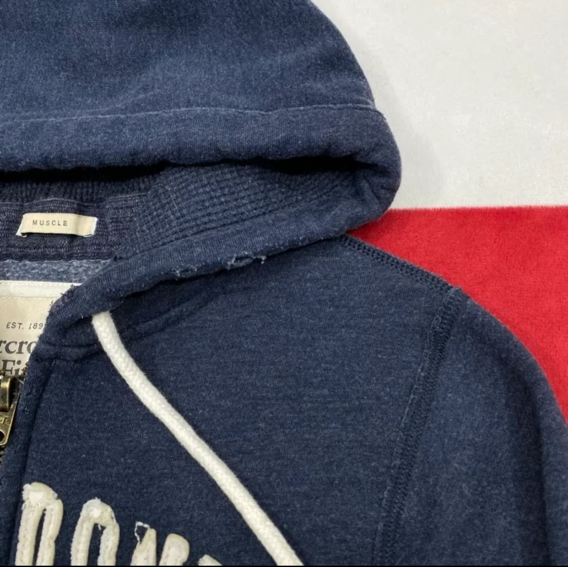 아베크롬비 빈티지 디스 후드집업 팝니다(XL) 상품이미지4