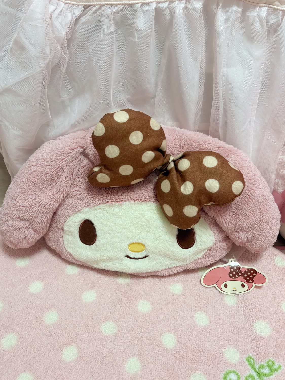 마이멜로디 딸기초코 로즈보아 쿠션 방꾸템 리즈리사 히메갸루 라떼갸루 베개 상품이미지1
