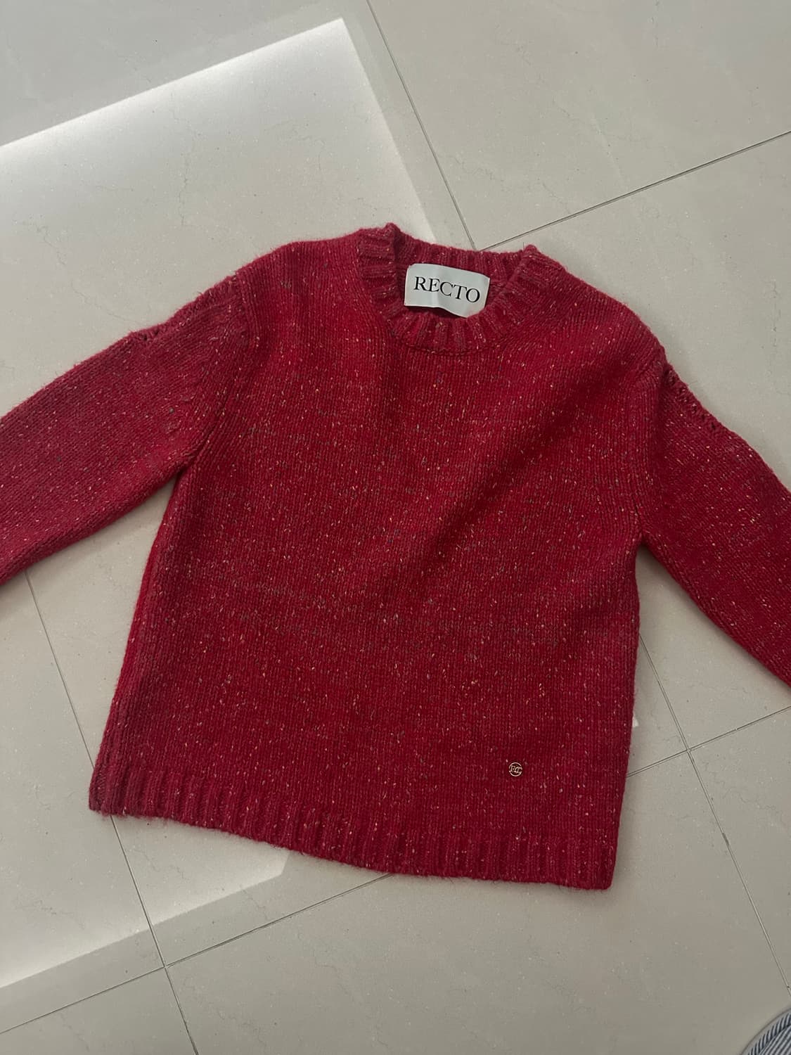 Recto 렉토 오가닉 크루넥 청키 니트 상품이미지2