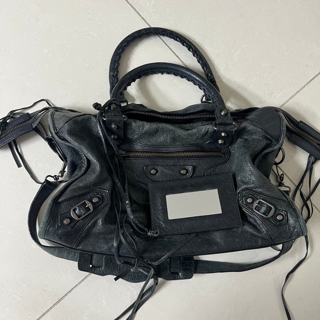 발렌시아가 모터백 가방 블랙  상품이미지2