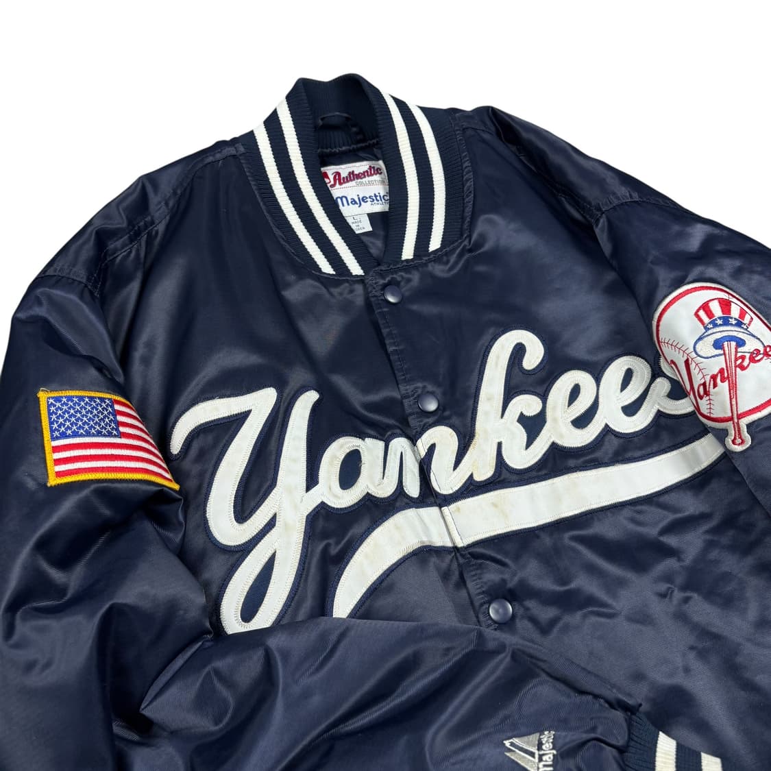 마제스틱 내이비컬러 뉴욕 양키스 스타디움 자켓 상품이미지2