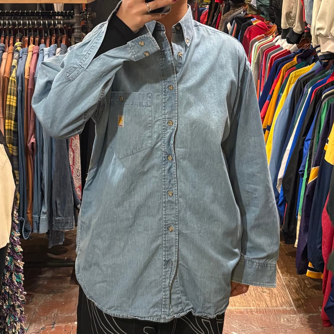 [HI] Carhartt 데님셔츠 연청 상품이미지2