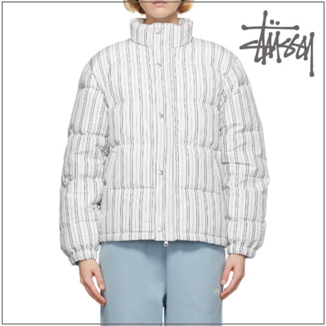 스투시 스트라이프 패딩 점퍼 상품이미지1