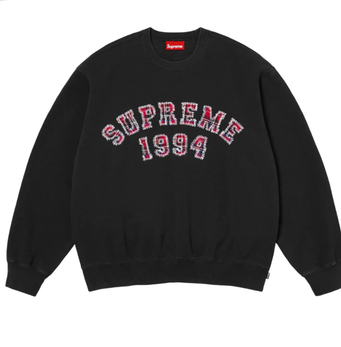 슈프림 플레이드 아크 크루넥 블랙 상품이미지1