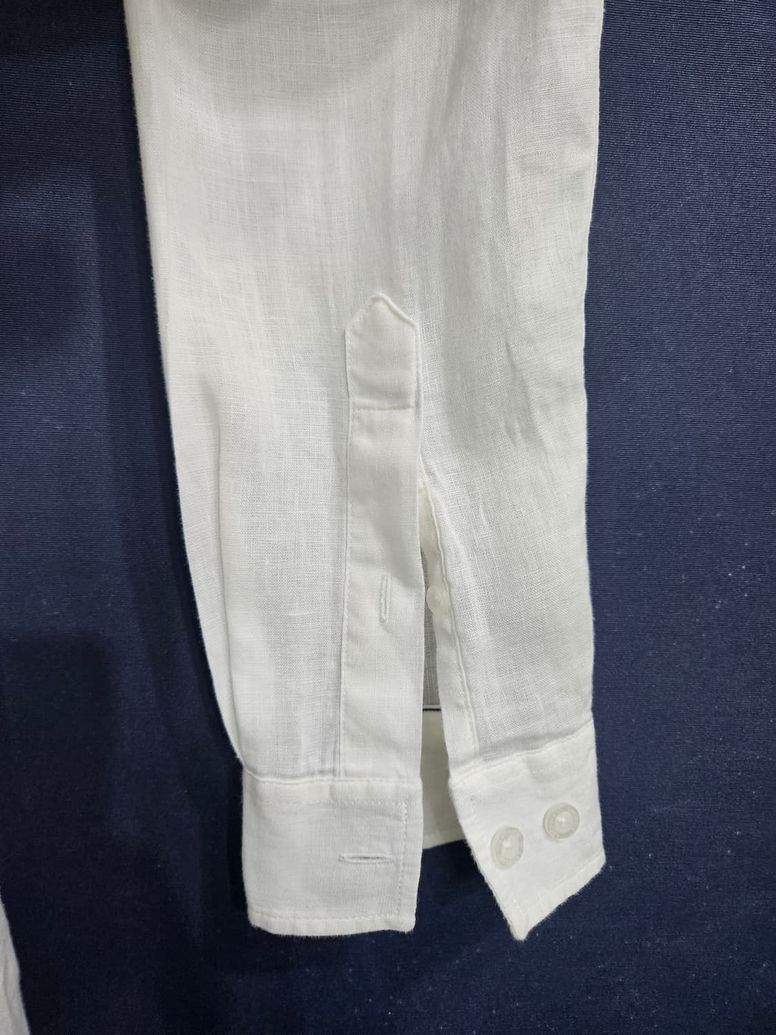 라코스테 화이트 남성 슬림핏 95 마 100% 긴팔셔츠  상품이미지5