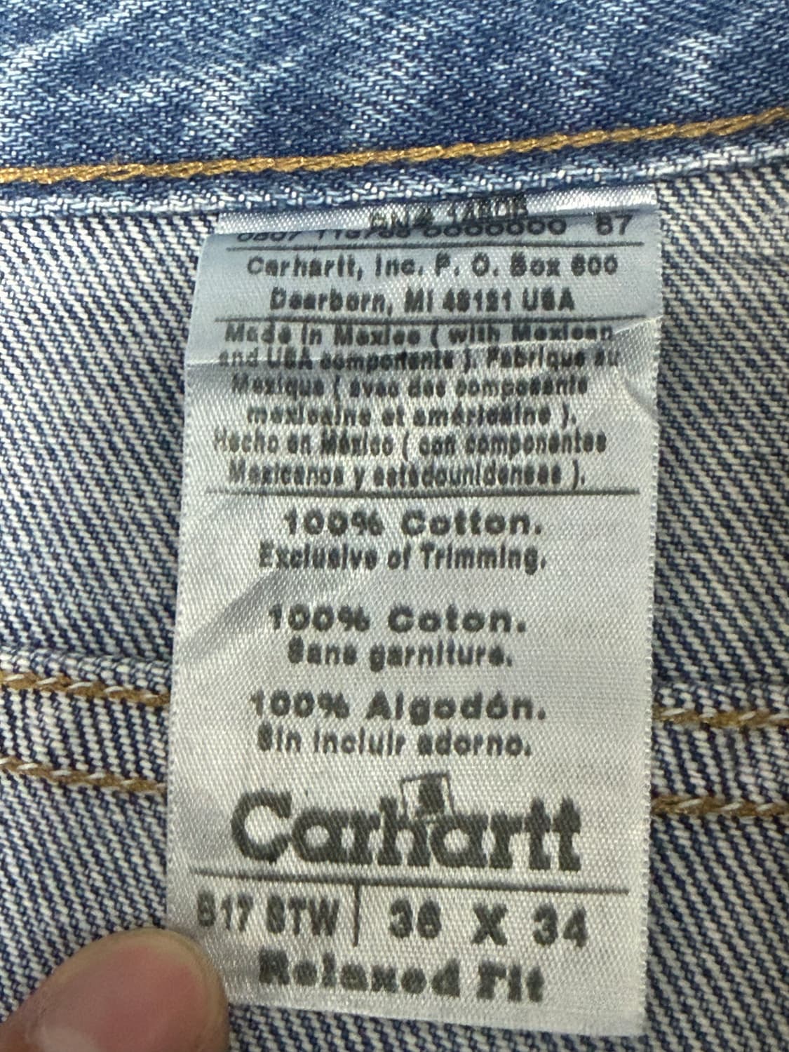 carhartt B17 relaxed fit 36x34 상품이미지4