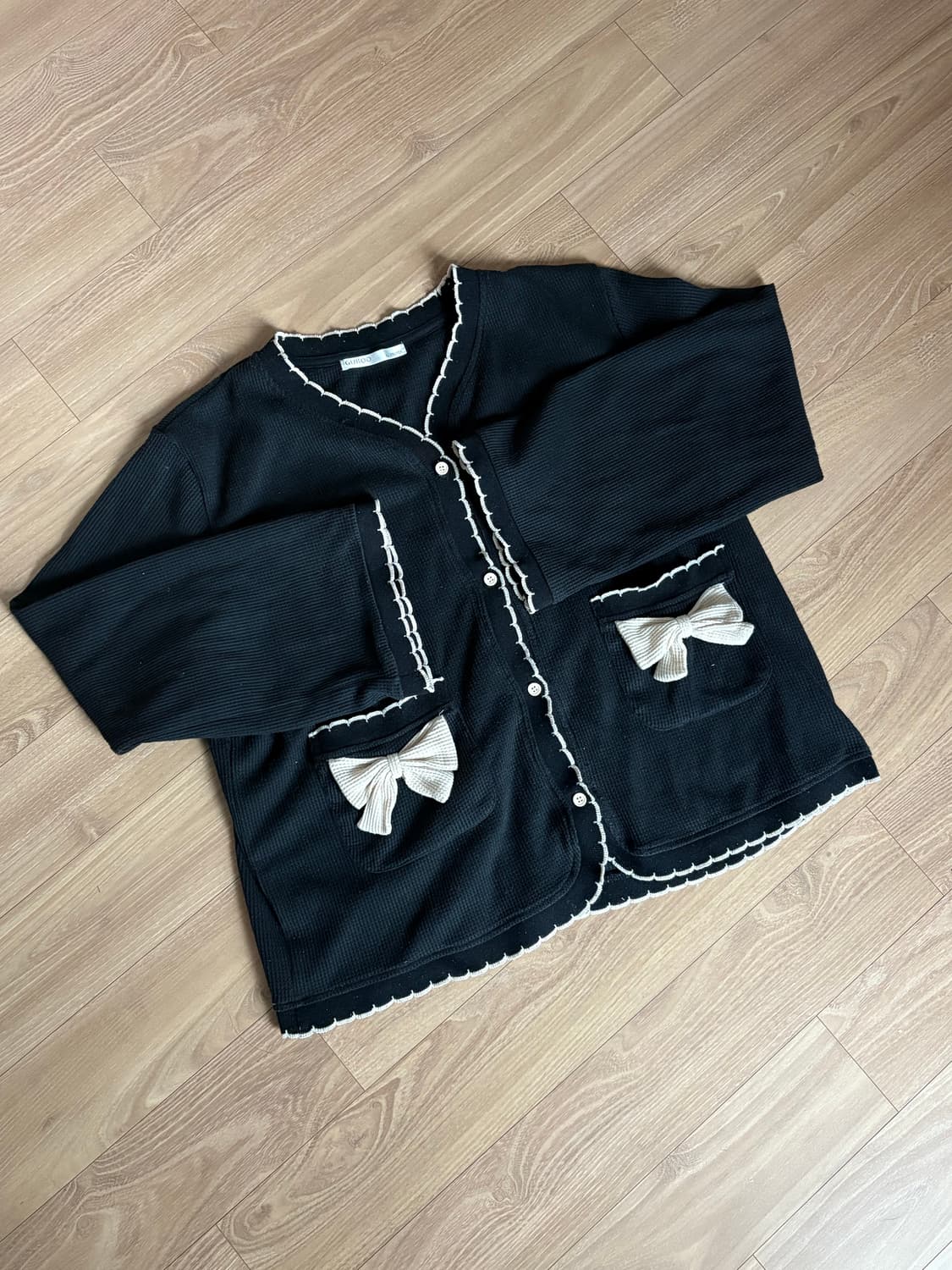 gukoo 일본 빈티지 와플 가디건 상품이미지1