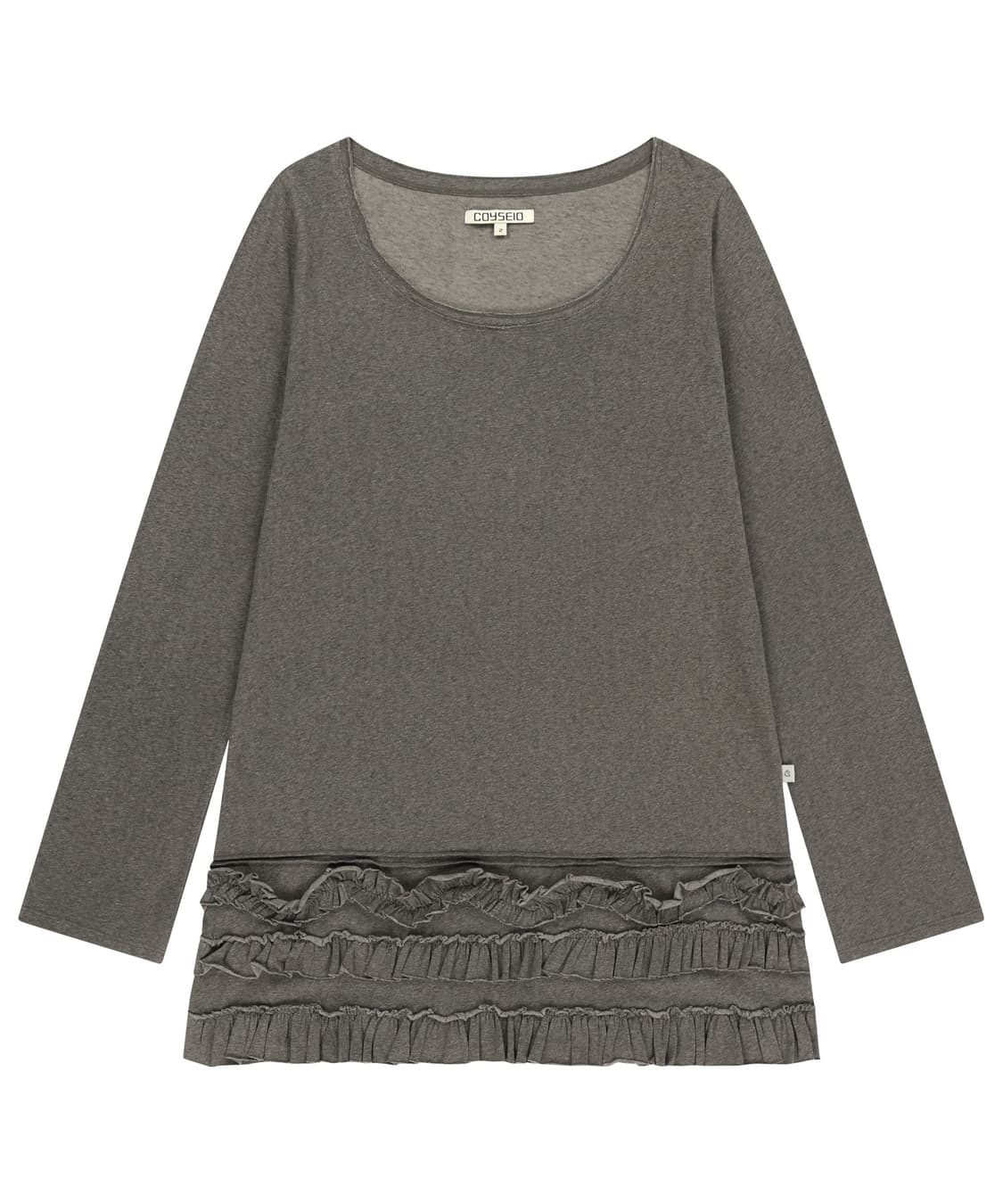 코이세이오 바텀 멀티플 프릴 드레스 브라운 상품이미지1