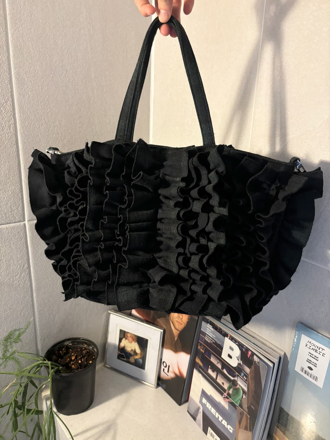 Mb lucas 프릴 체크 숄더백 상품이미지2