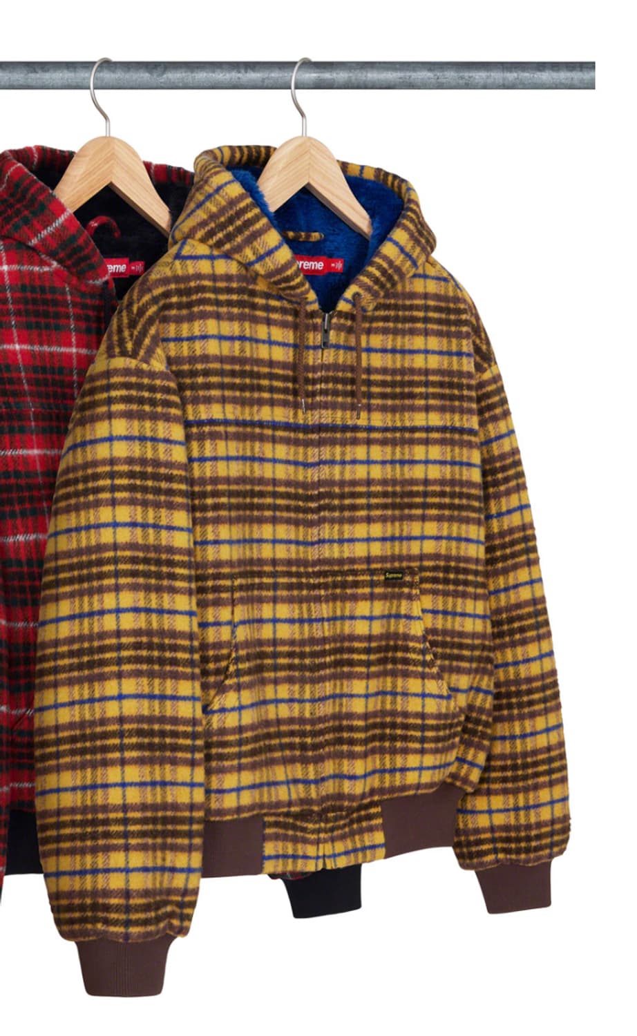 슈프림 플래드 울 후드 워크 자켓 (FW23) (L) 상품이미지3