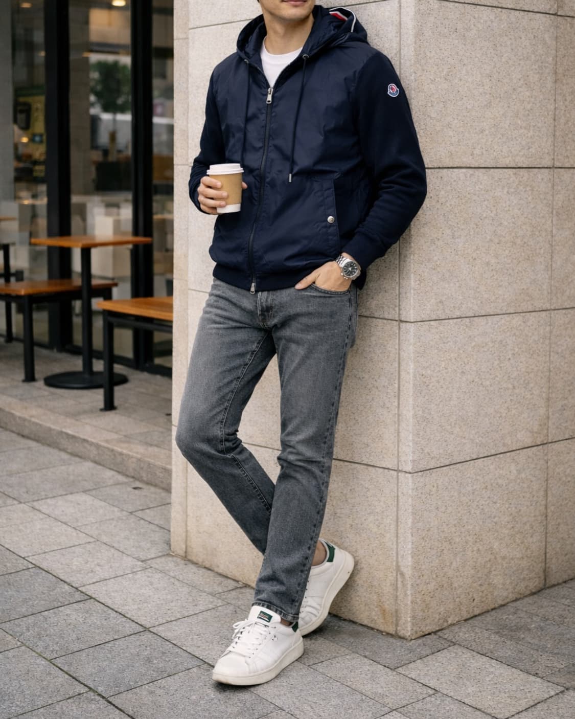 [풀셋] 몽클레르 니트 바람막이 + 띠어리 헤이더 그레이진 상품이미지1