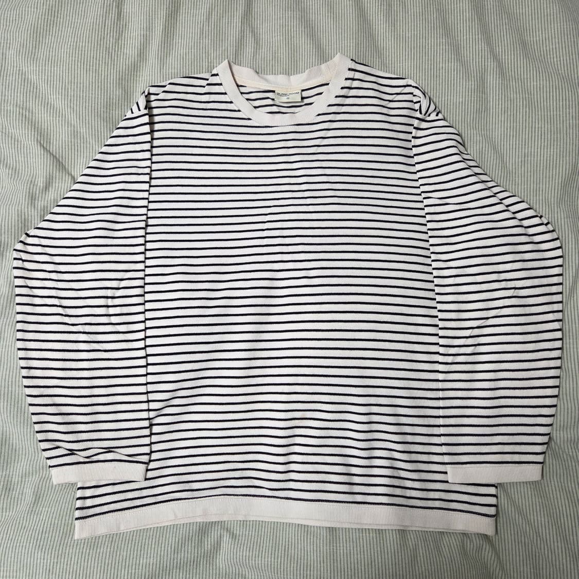 블랭크룸 피케 스트라이프 롱슬리브 아이보리 2 / 긴팔 쭉티 상품이미지1
