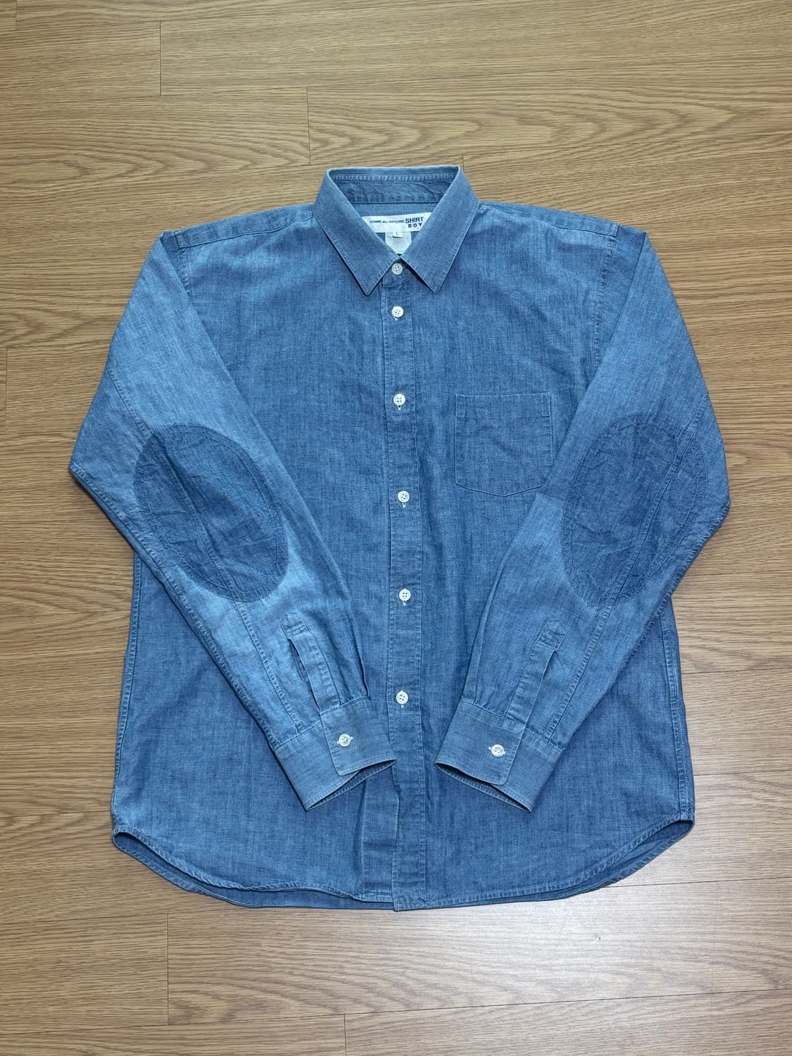 꼼데가르송 셔츠 보이 샴브레이 셔츠 L 상품이미지1