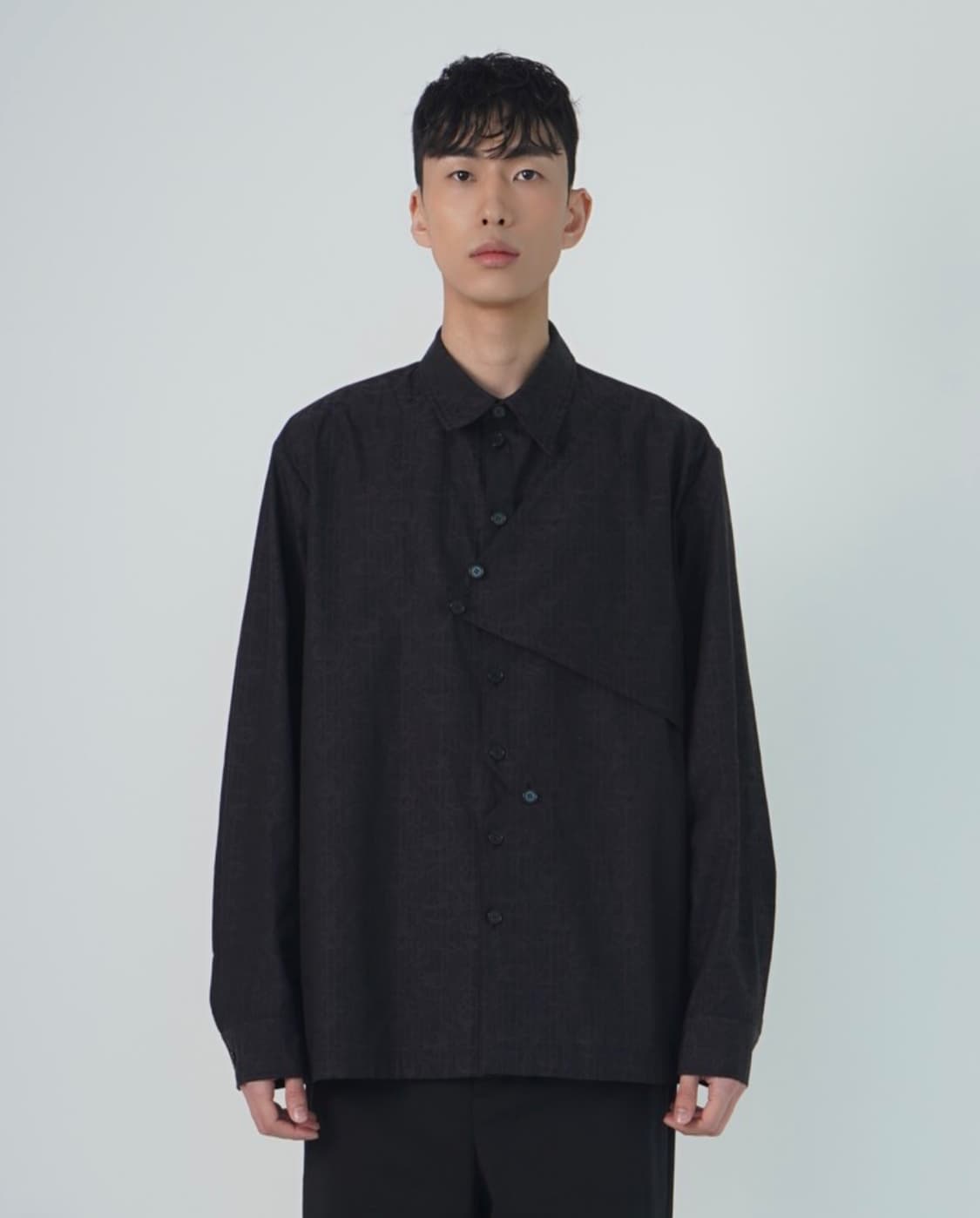 YOSUK Flap shirts (Black) – 1사이즈 상품이미지1