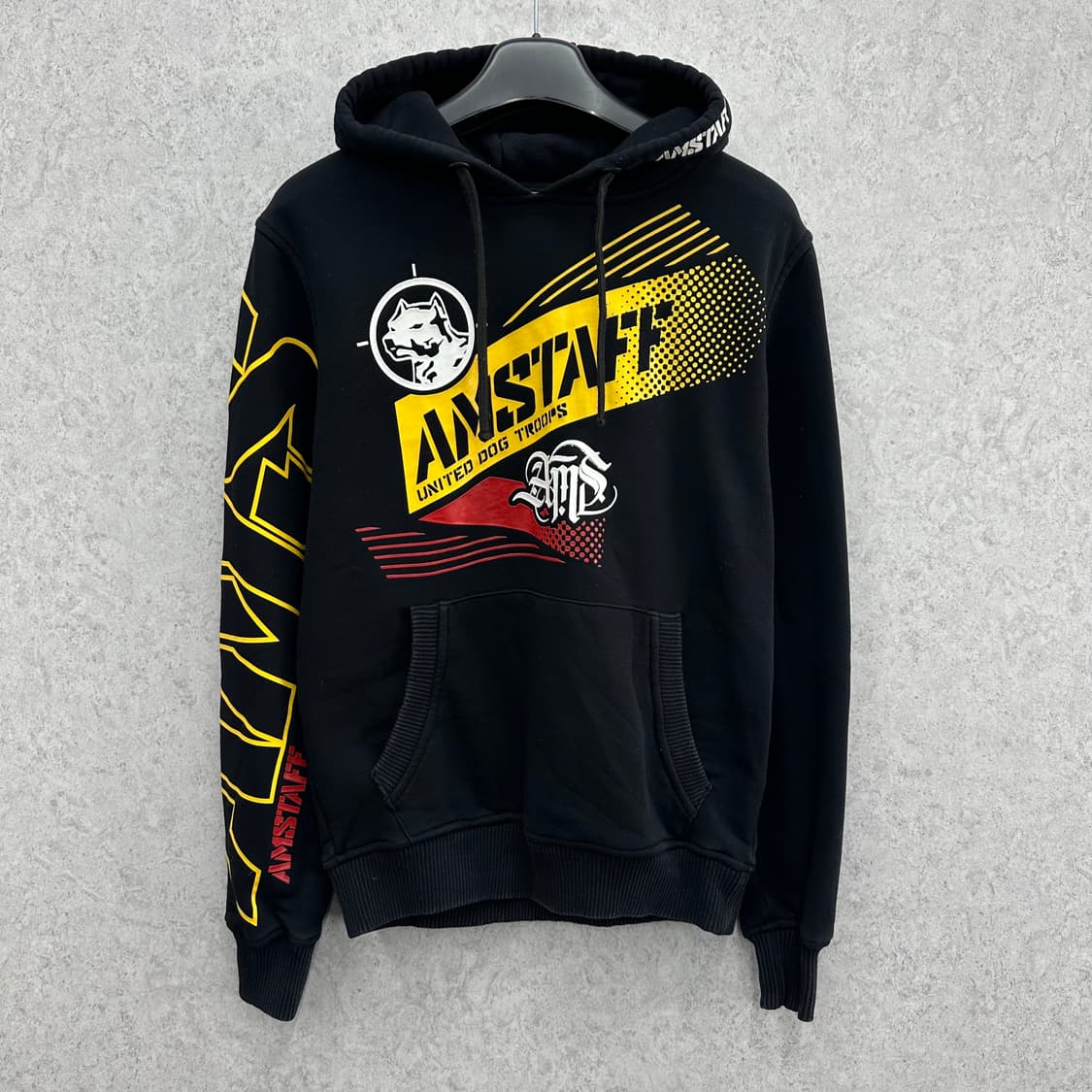 100 AMSTAFF 남자 프린팅 후드티 상품이미지1
