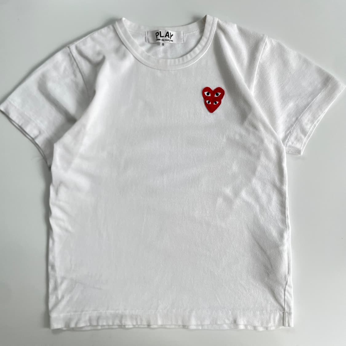 Comme des Garcons  꼼데가르송 더블와펜 화이트 반팔 티셔츠 상품이미지1