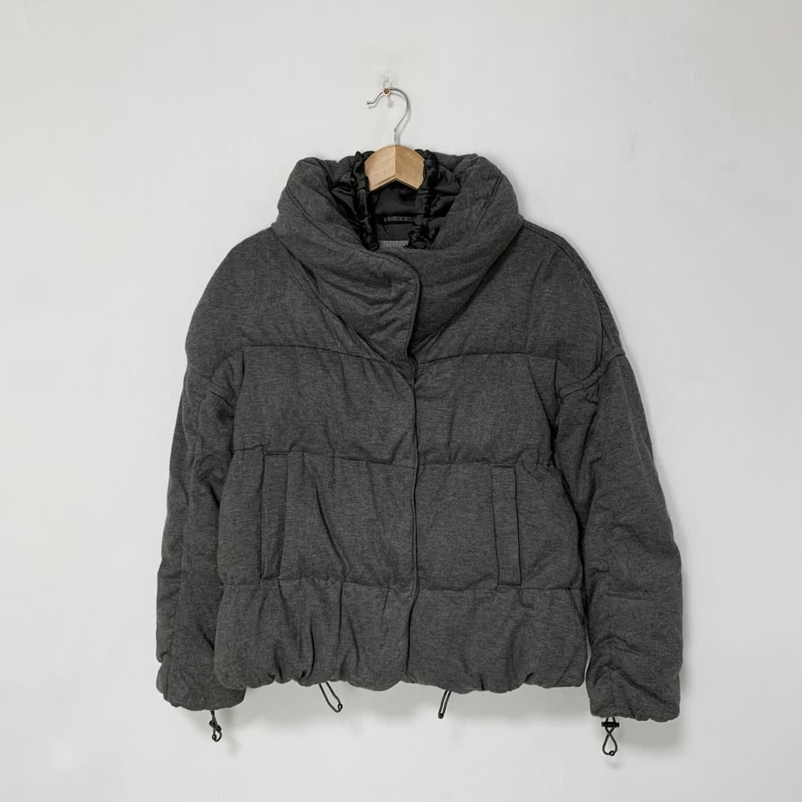 띠어리 하이넥 셔링 숏패딩 점퍼 그레이 여성 38 빈티지 00s 상품이미지2