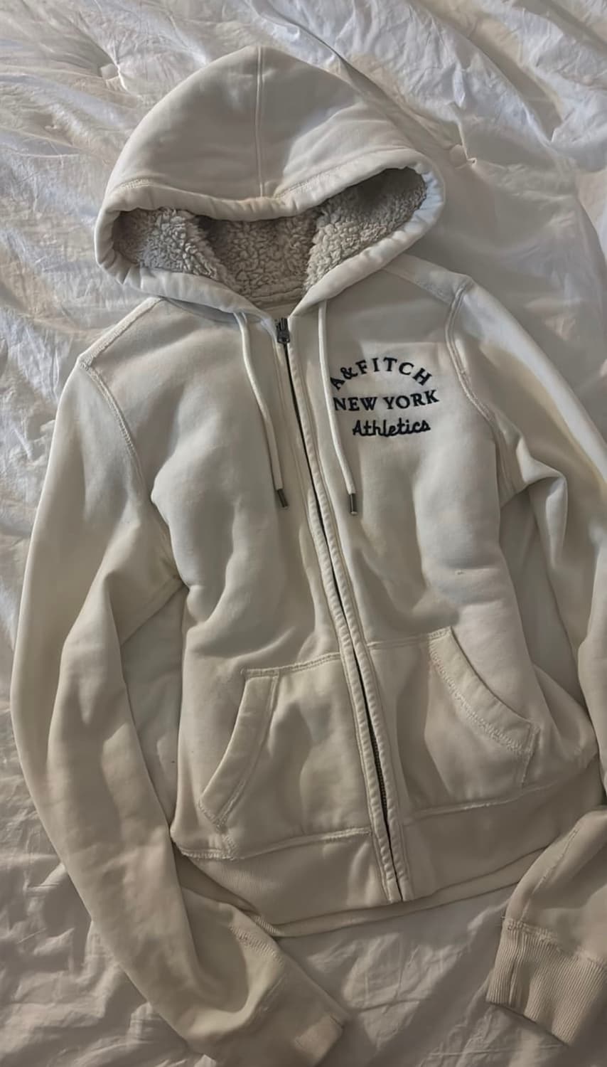 아베크롬비 후드집업 화이트 상품이미지1