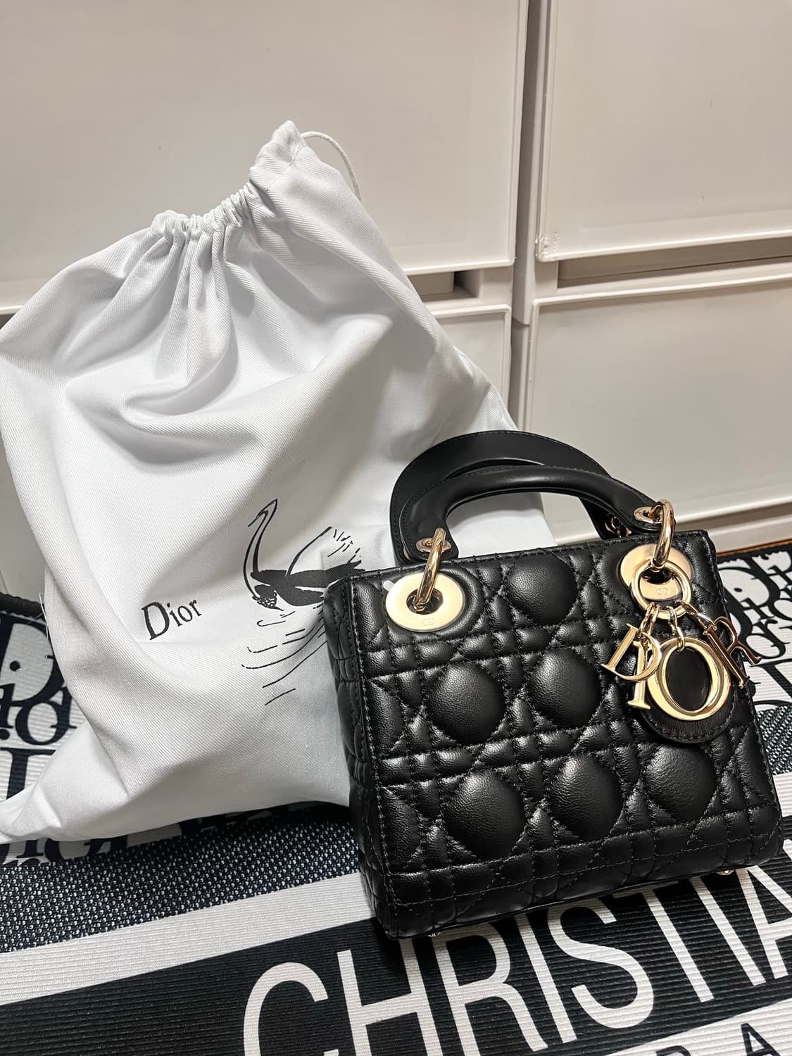 디올 레이디백 미니 사이즈 금장  상품이미지1