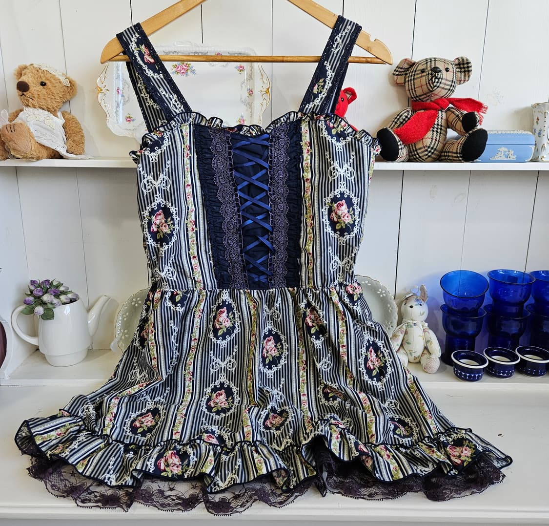 Axes Femme 로즈 스트라이프 코르셋 원피스 상품이미지3