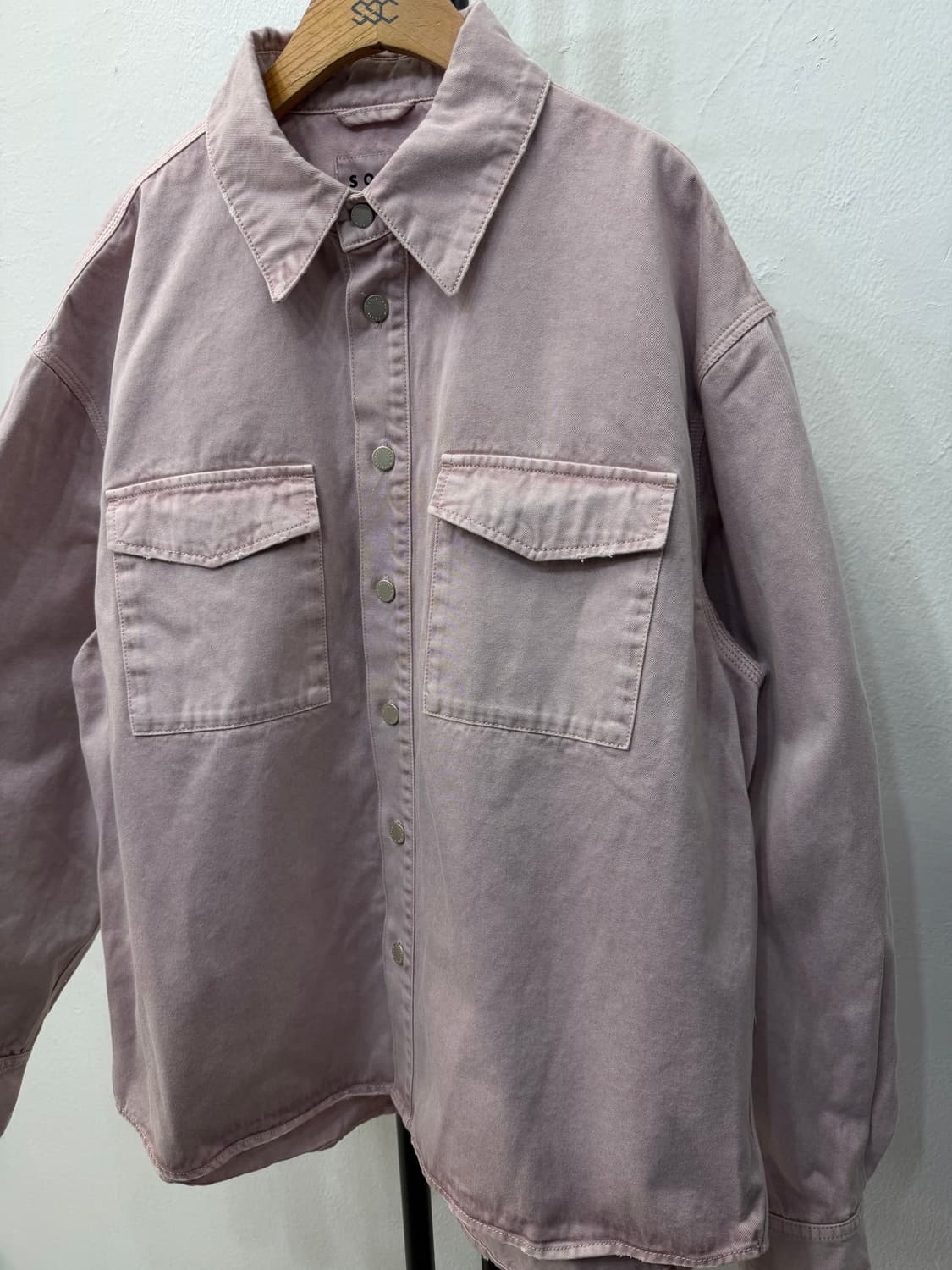 정품) 솔리드옴므 24ss 오버핏 데님 자켓 48 상품이미지3