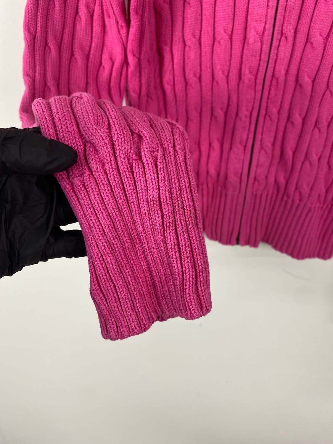 폴로 랄프로렌 케이블 니트 후드집업 핑크  L <623> 상품이미지3