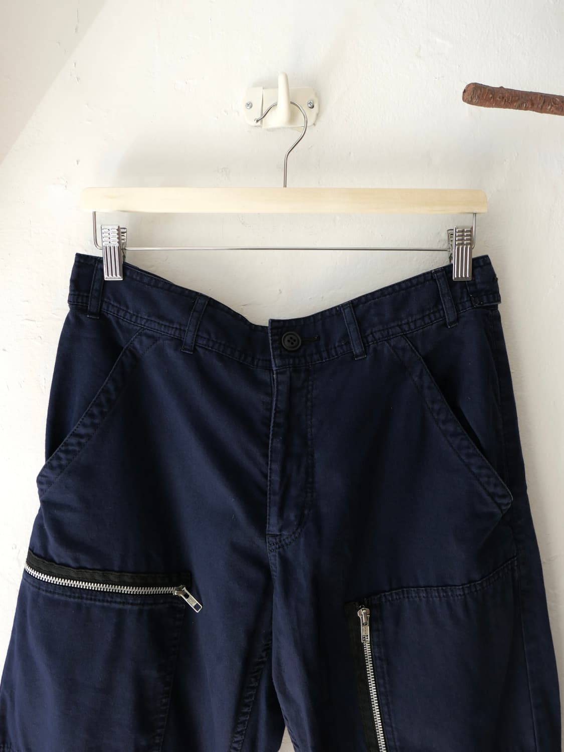 꼼데가르송 블랙 지퍼 디테일 코튼 팬츠 상품이미지5