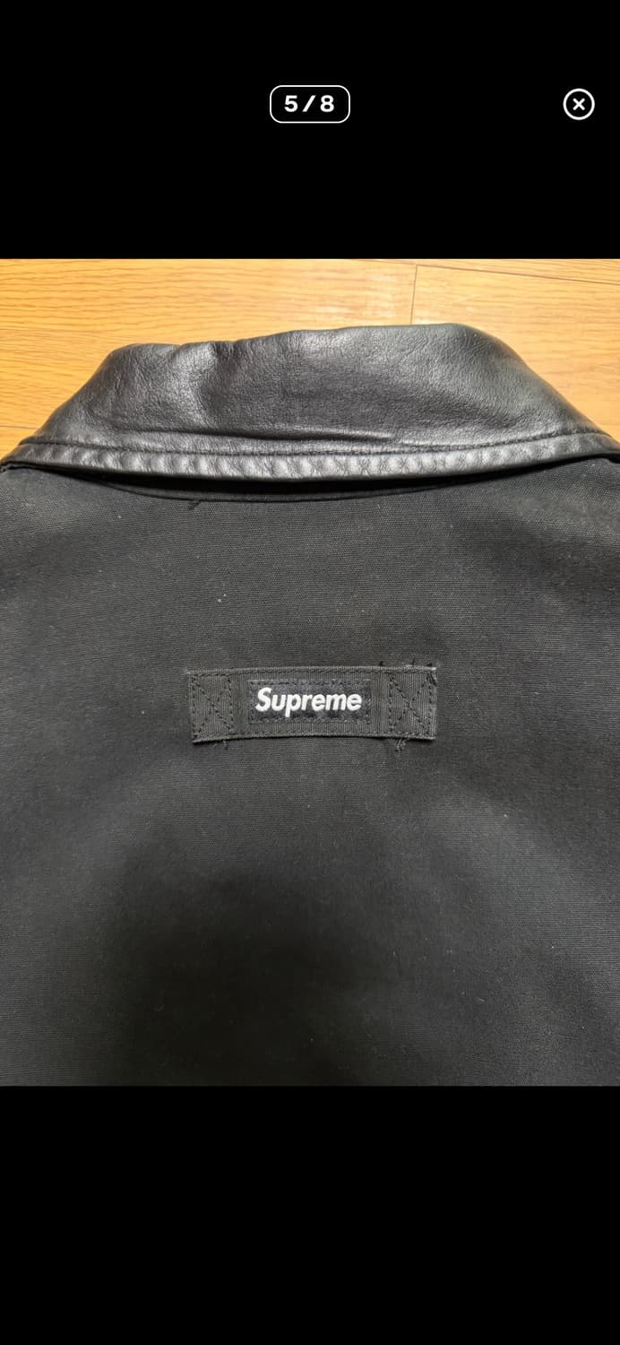 슈프림 레더 칼라 유틸리티 자켓 블랙 L사이즈 상품이미지5