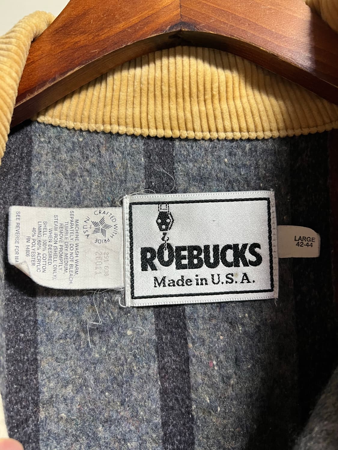 빈티지 80s 로벅스 코듀로이 카라 워크 자켓 상품이미지7