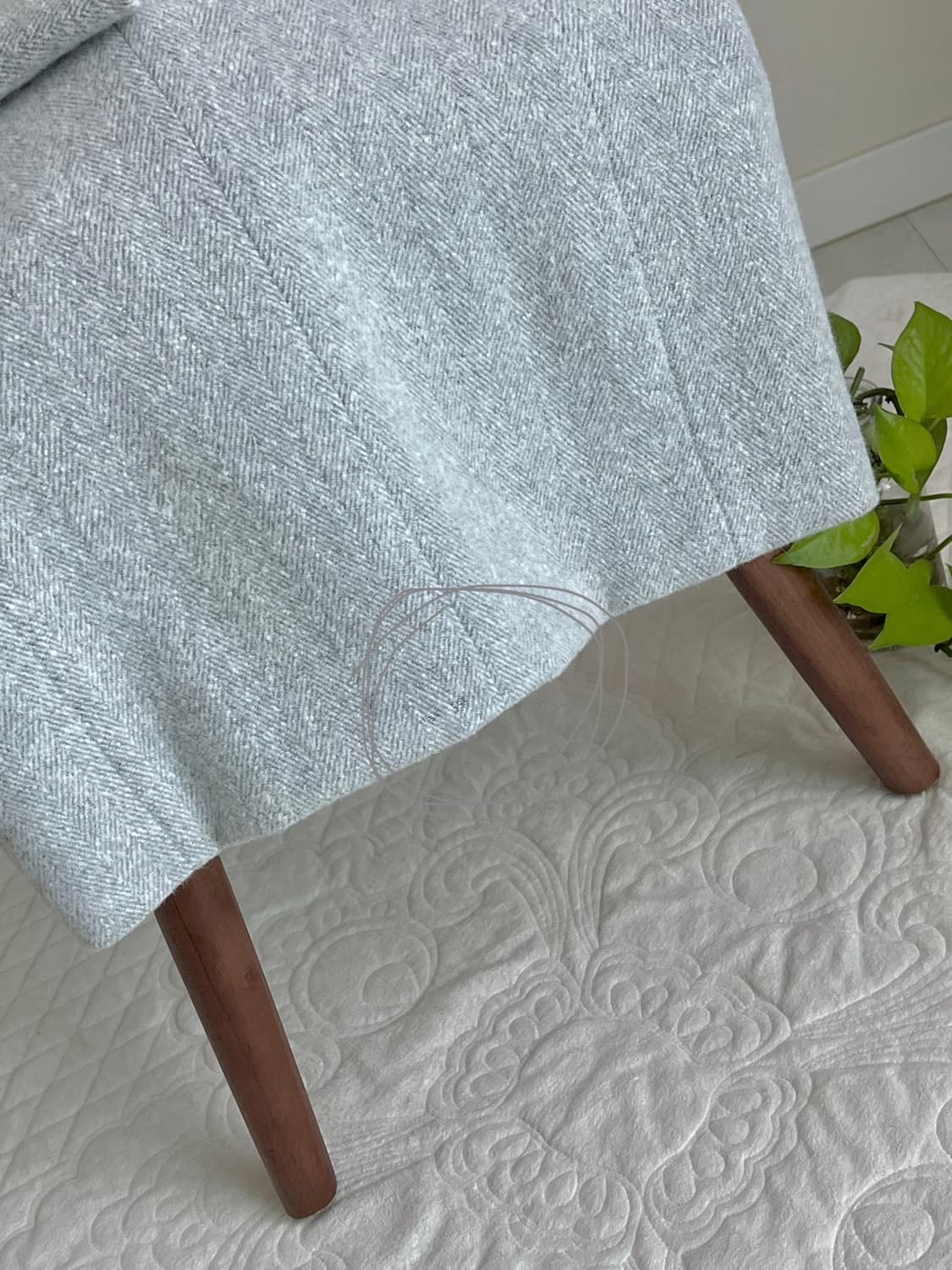 큐레쥬 울 헤링본 셋업 자켓 스커트 꾸레쥬 상품이미지9