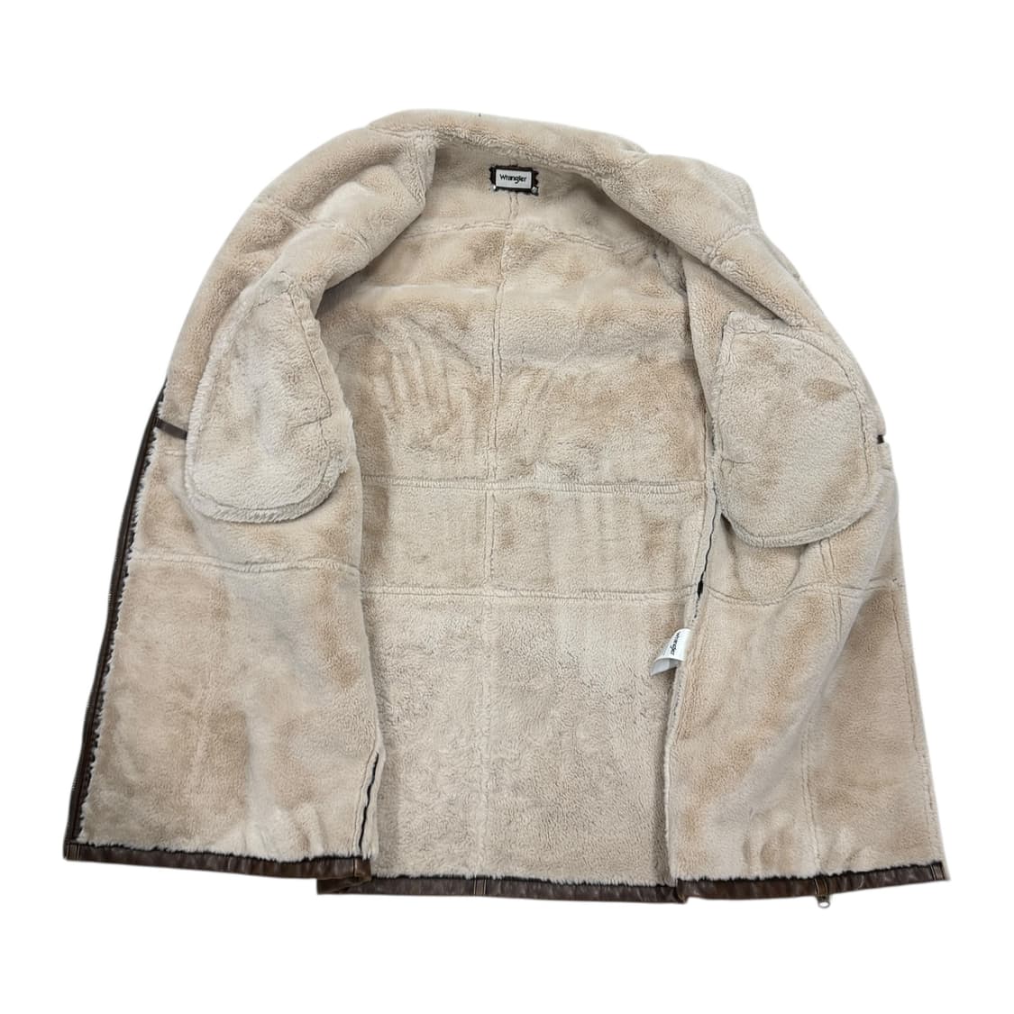 랭글러 브라운 우먼 하이넥 롱 무스탕 자켓 S 상품이미지3