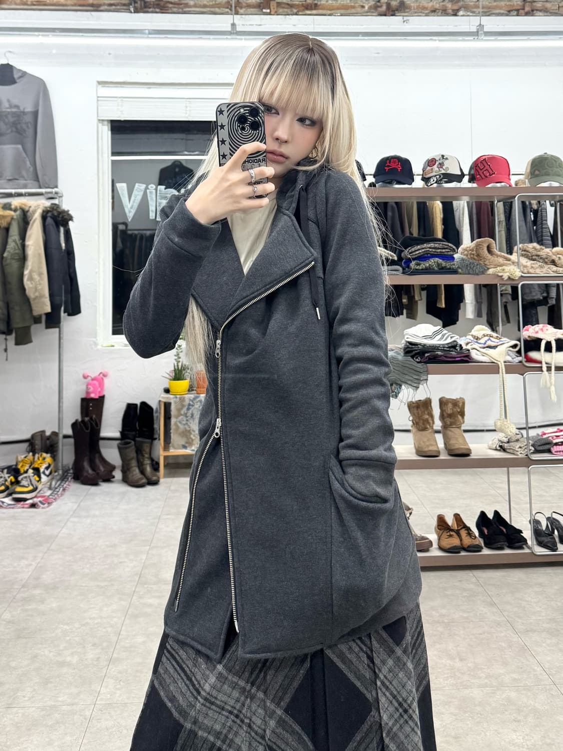 Fontana Crande 사선 후드 집업 상품이미지7