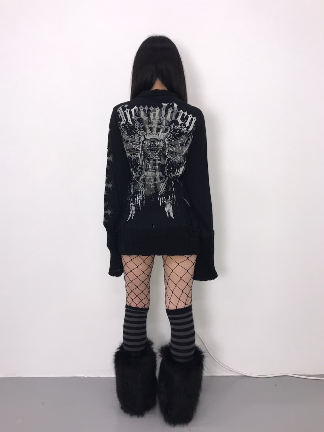 Durer Angel Wing Gothic Cross zip up 상품이미지4