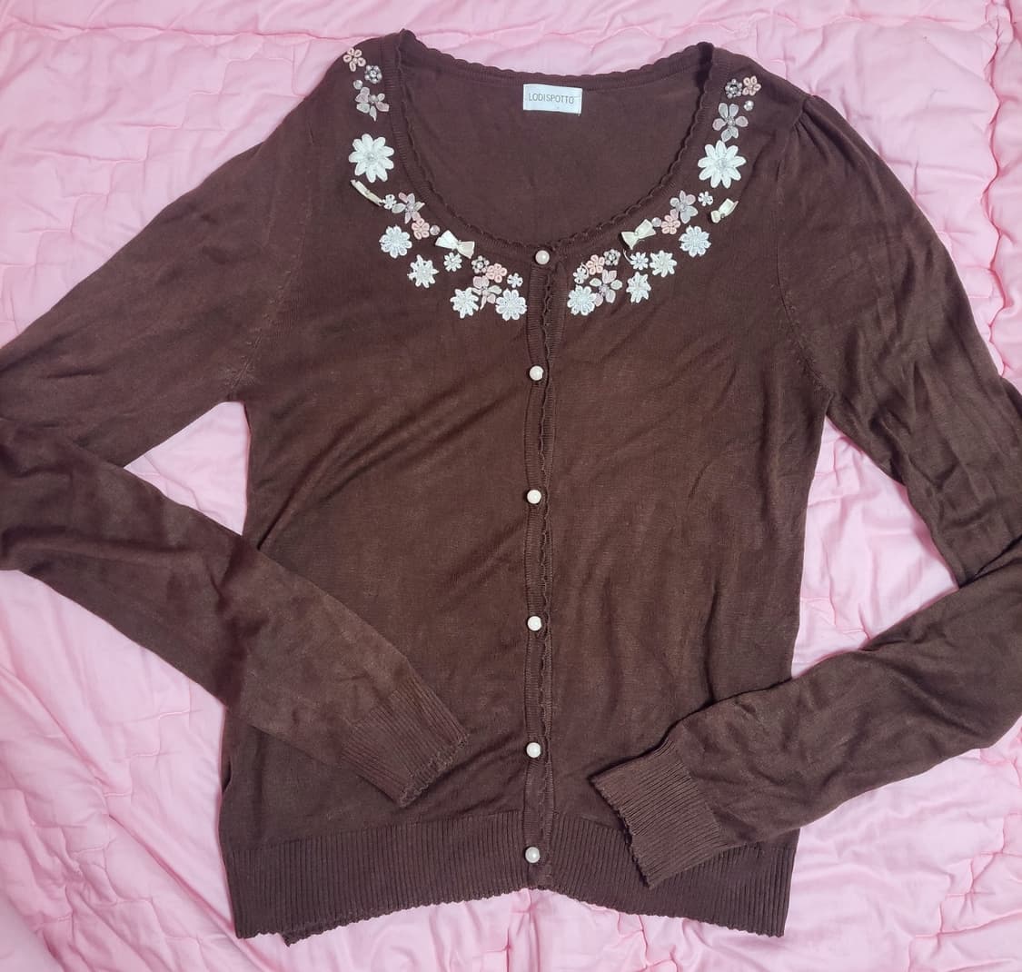 급처상태좋음!로디스포토 리본 꽃 비즈장식 공주가디건 리즈리사st레니본st 상품이미지1