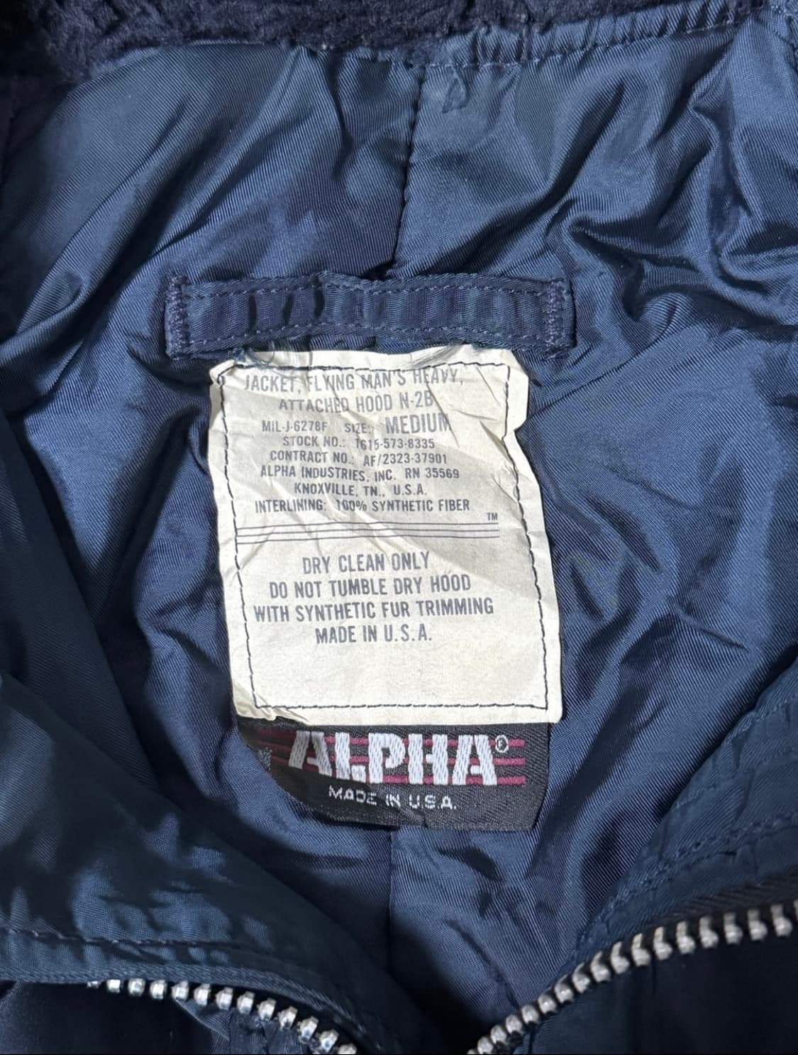 알파인더스트리 n2b 플라이트 자켓 m 상품이미지5