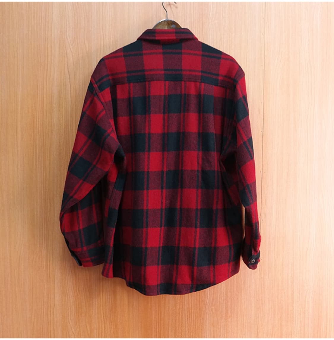 미국산 L.LBEAN 엘엘빈 두툼한 빈티지 울 체크남방 상품이미지5