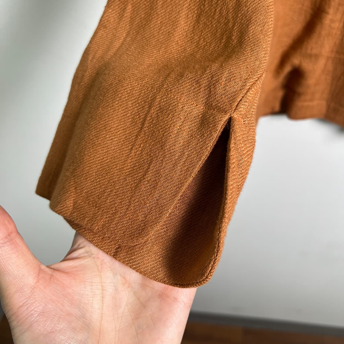 90's 이세이미야케 플랜테이션 린넨 스탠드 칼라 자켓 M 상품이미지6