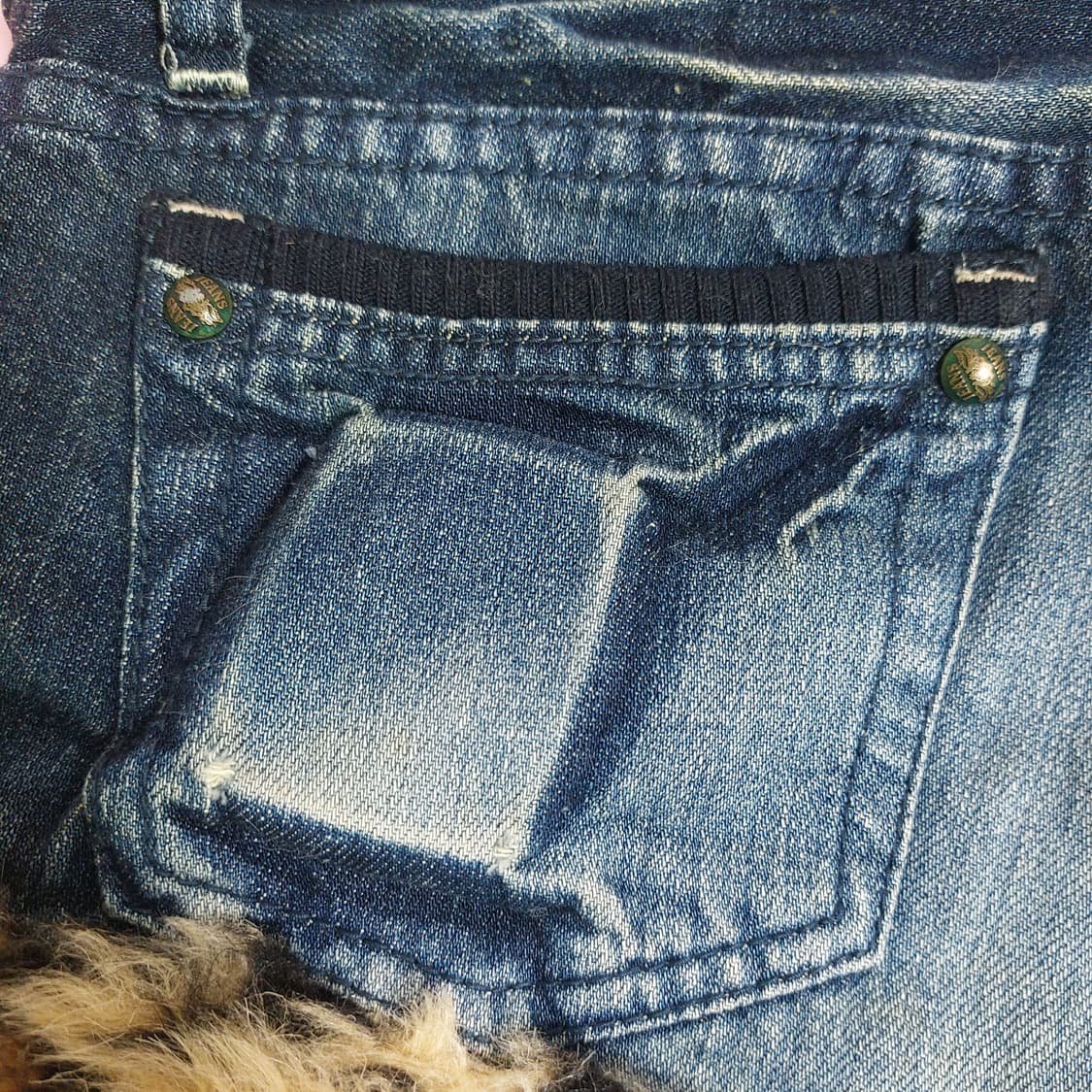 호피 레오파드 태슬 지퍼 데님 퍼 반바지 갸루 펑크  숏팬츠 상품이미지6