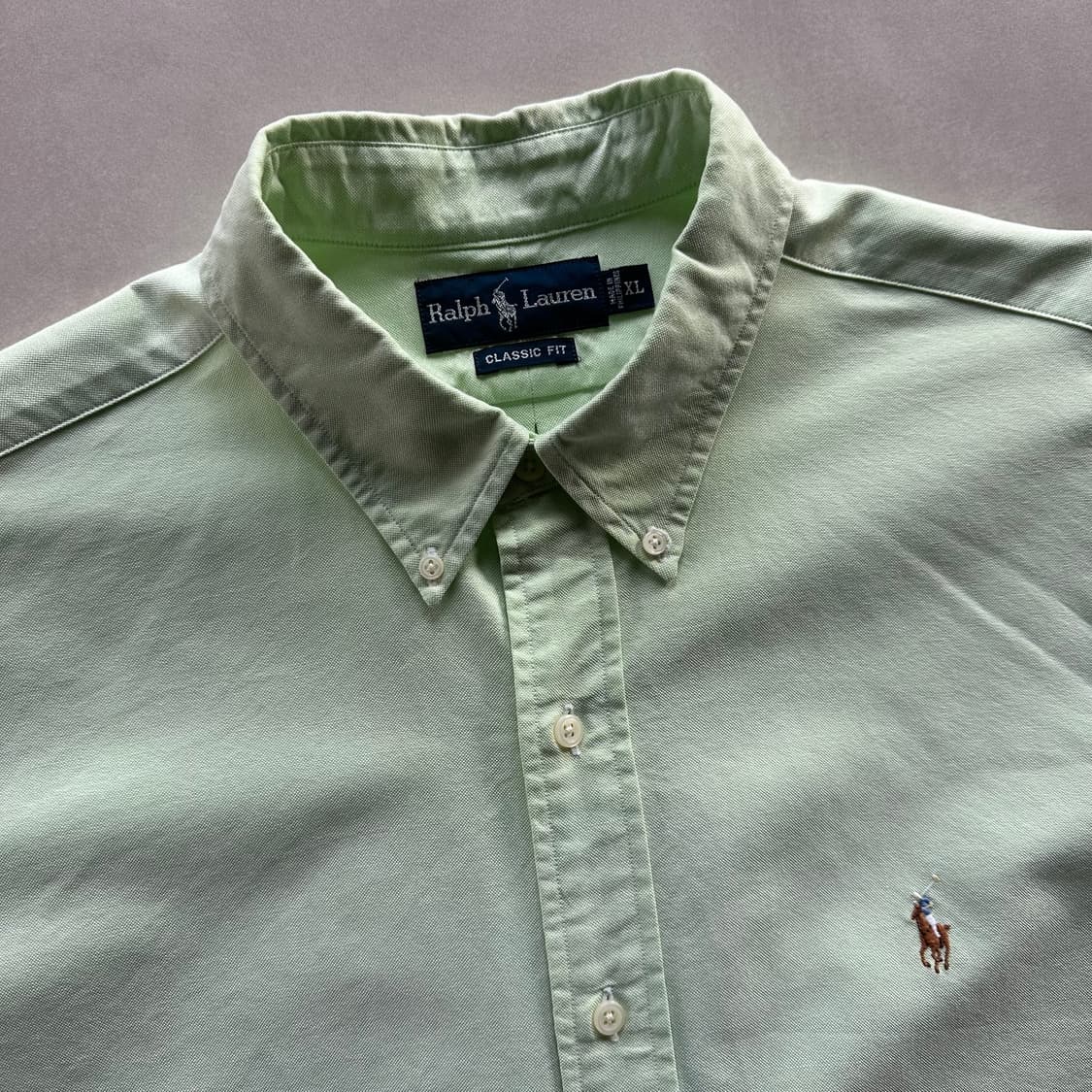 [XL-XXL]폴로 랄프로렌 클래식핏 옥스포드 연두 셔츠 상품이미지8