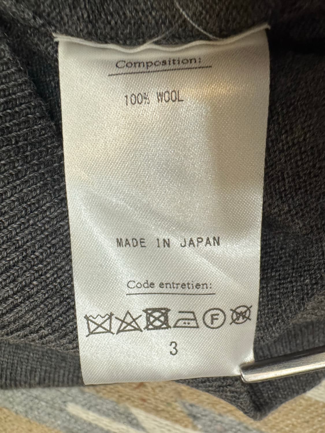 [3][L] 아프레쎄 울 니트 크루넥 스웨터 그레이 상품이미지7