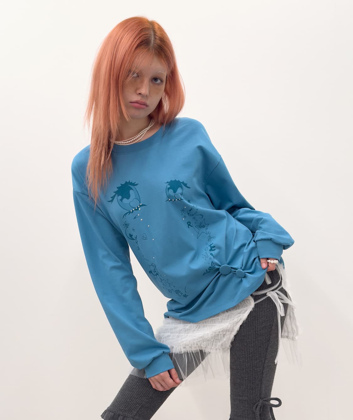 타입서비스 Cry Eyes Ruched Top 티셔츠 상품이미지1