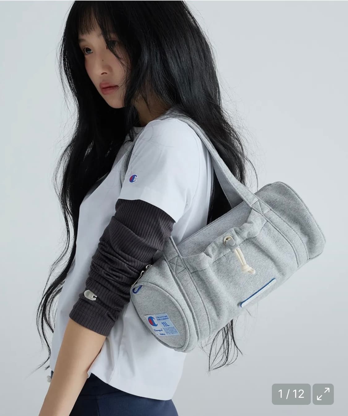 챔피온 x 로우로우 미니 토트백 그레이 상품이미지1