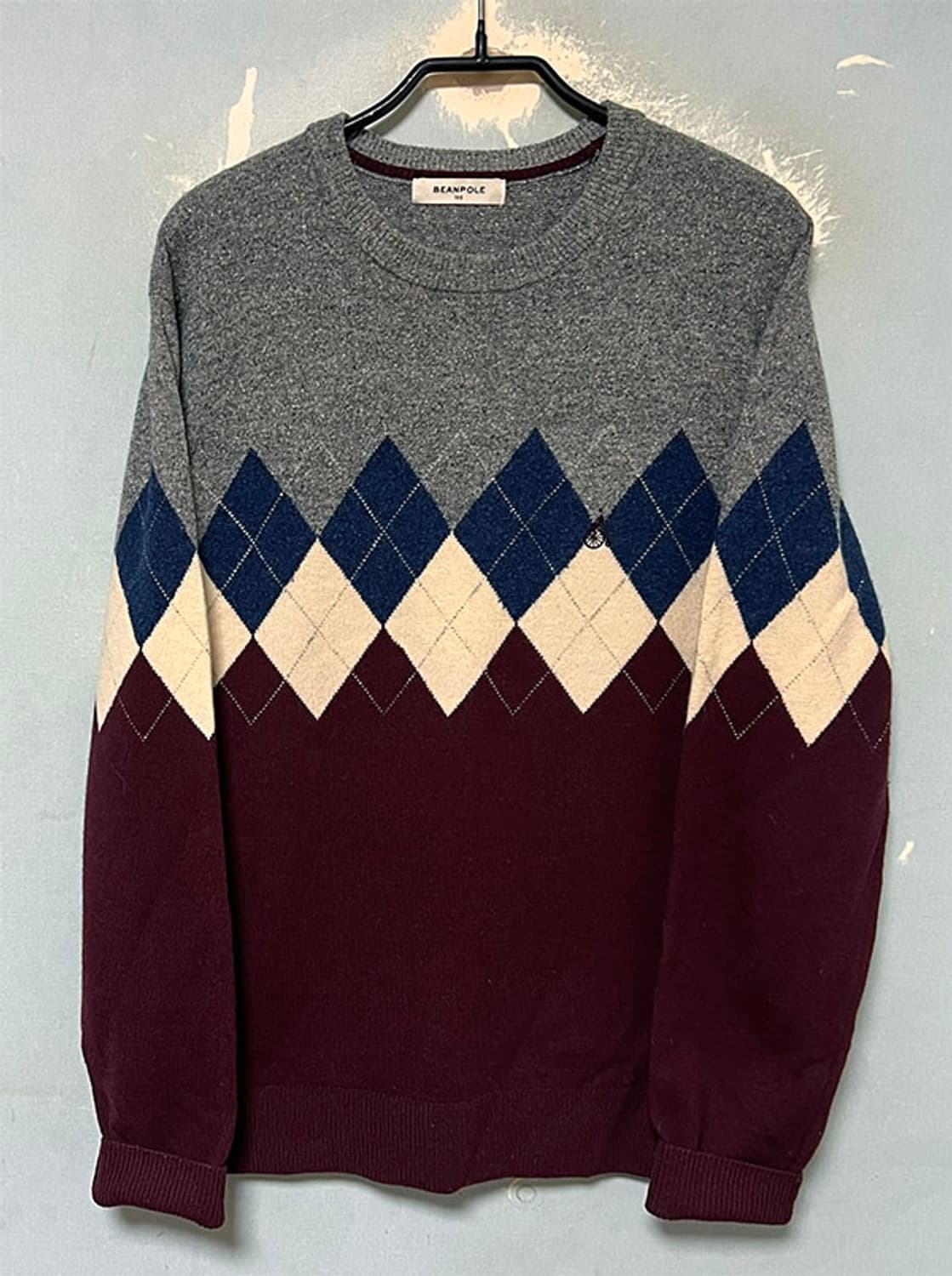 빈폴 남자 울니트 캐주얼 추동 아가일 L 100 상품이미지1